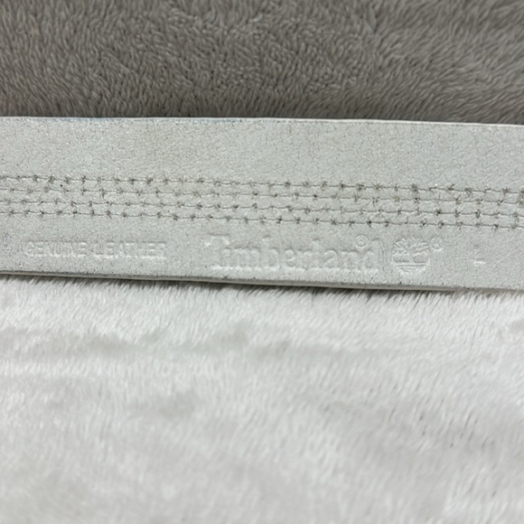 BEAUTIFUL TIMBERLAND WHITE & PINK LEATHER BELT AND METAL DEDIGNED  BUCKLE, L main image 7